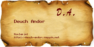 Deuch Andor névjegykártya